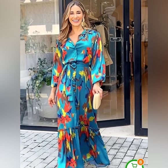 NWOT Vibrant Multicolor Women's Dress - Picture 4 of 6